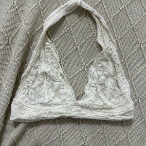 Elegant White Lace Bralette